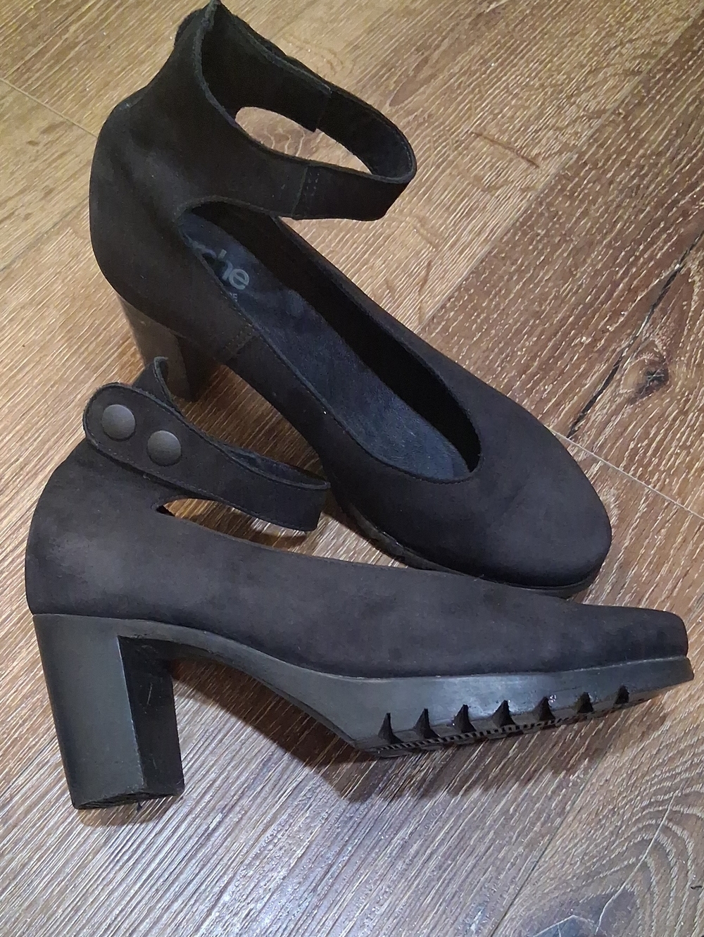 Arche London Nubuck Leather Chunky Mary Janes Size EU38